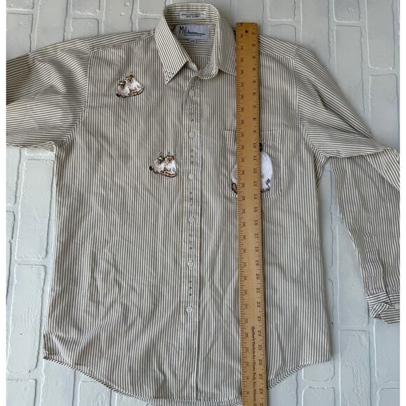 Mili Designs Women's Vintage Korean Embroidered Cat Button Down Shirt sz S/M - Picture 4 of 5